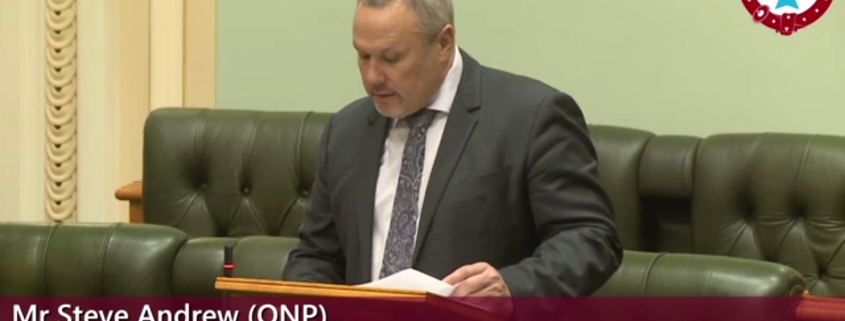 Stephen Andrew's Queensland budget speech